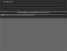 Tablet Screenshot of dumil.com